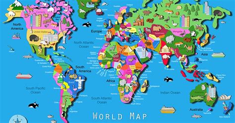 Its's a jungle in here!: Kids World Map