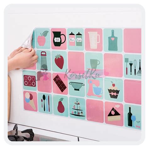 Jual Wallpaper Stiker Dinding Dapur Kamar Mandi Walpaper Anti Air