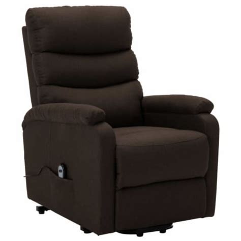 Vidaxl Stand Up Recliner Dark Brown Fabric 291x356x394 Smiths Food And Drug