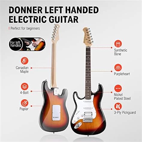 Donner Dst Sl Kit De Guitarra El Ctrica Para Zurdos De Pulgadas