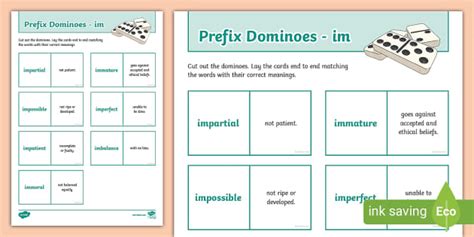 Prefix Dominoes Im Teacher Made Twinkl