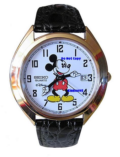 New Men S Disney Mickey Mouse Seiko Date Watch Htf