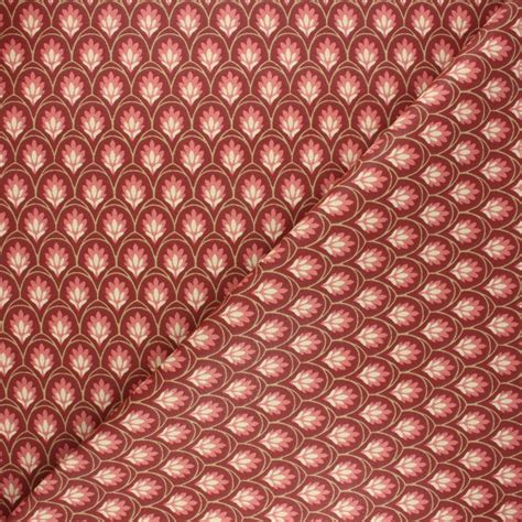 Tissu Enduit Tissu Coton Cretonne Enduit Levi Rouge Terracotta Mpm