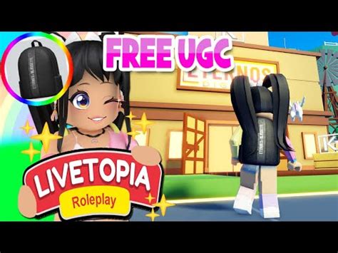 Free Ugc Backpack Easy In Livetopia Roleplay Roblox Youtube