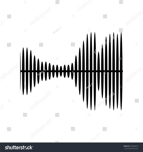 Sound Waves Black White Isolated Icon Stock Vector (Royalty Free ...