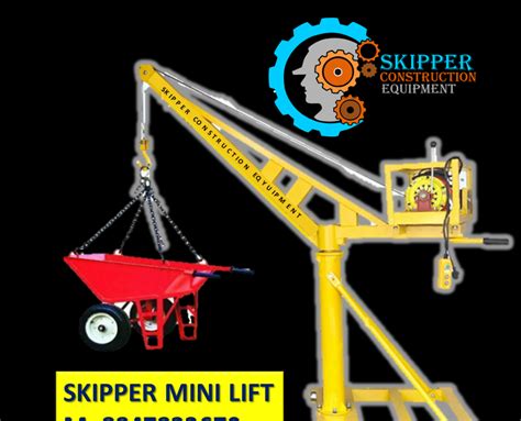 Skipper Without Trolley Skm Monkey Lift Mini Crane For Material