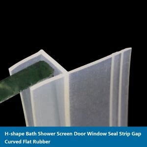 H Shape Bath Shower Screen Door Window Seal Strip Gap Curved Flat