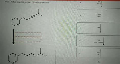 Solved 1 Choose The Best Reagents To Complete The Reaction