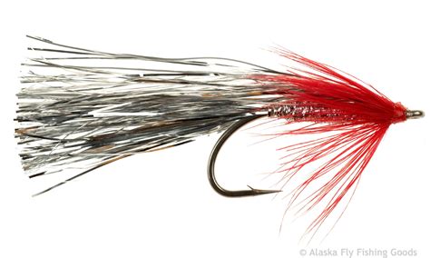 Flash Fly - #1/0 Silver and Red - All Purpose Salmon Flies - Alaska Fly ...