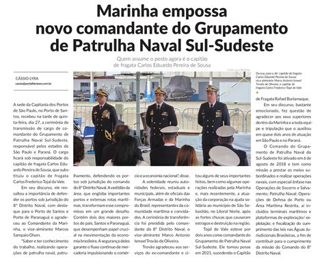 Sopesp Marinha Empossa Novo Comandante Do Grupamento De Patrulha