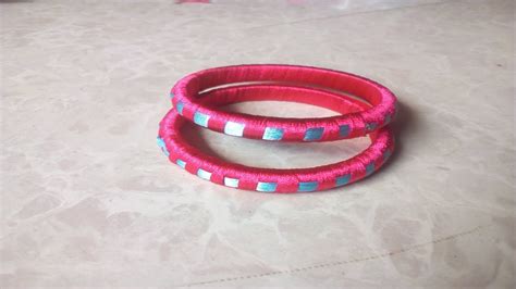 How To Make Designer Silk Thread Fancy Side Bangles How To Make Silk