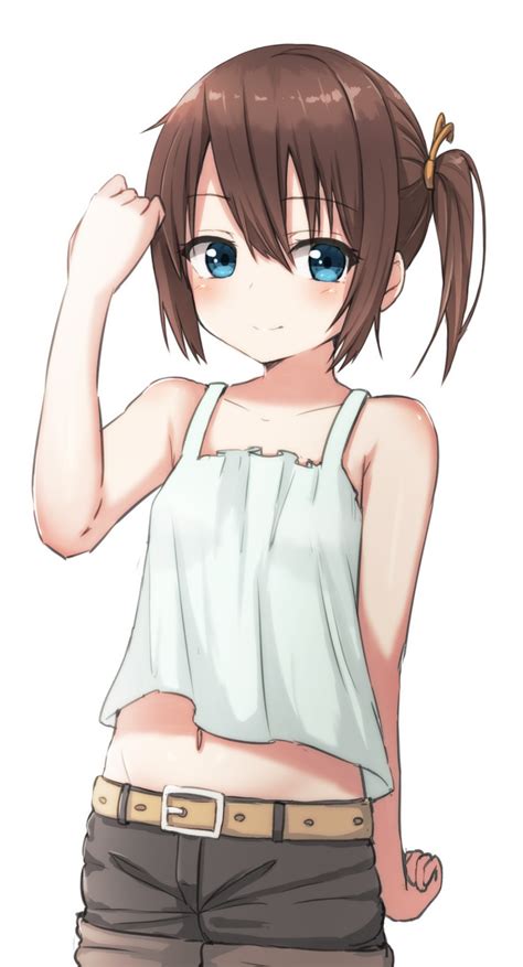 Safebooru 1girl Arm Up Bangs Bare Arms Bare Shoulders Belt Black