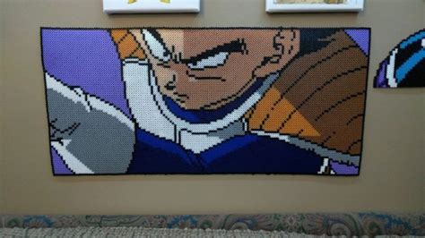 Vegeta Perler Beadsprite From Db Full Color Manga By Jumpshot22 On Deviantart Plastic Canvas