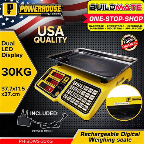 Powerhouse Rechargeable Table Bench Digital Weighing Scale Double