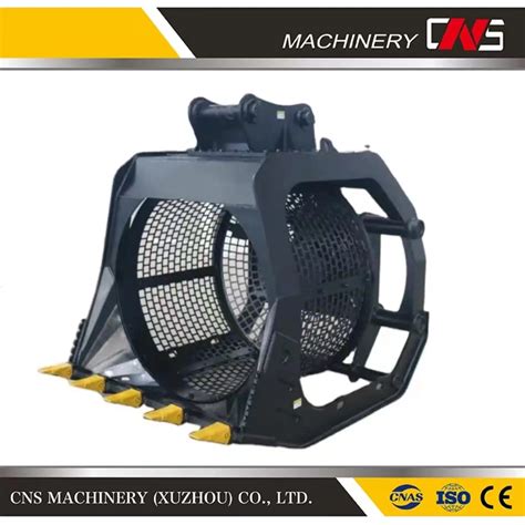 Hydraulic Soil Rotary Screening Bucket For 1 9 Ton Excavator Rotating