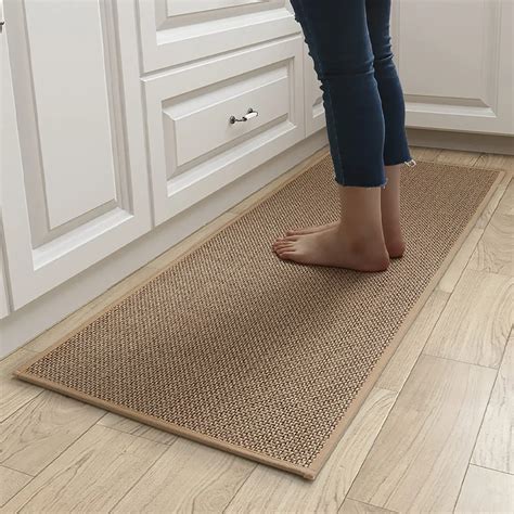 Alfombra De Lino Para Cocina Felpudo Impermeable Y Antideslizante Para