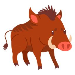 Wild Boar Animal Cartoon PNG & SVG Design For T-Shirts