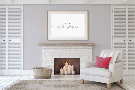 Merry Christmas Sign Large Printable Christmas Sign, Horizontal ...