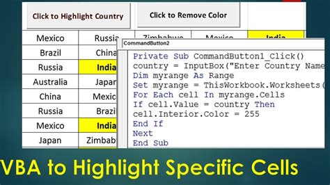 VBA To Highlight Cells Containing Specific Text Excel VBA Example By