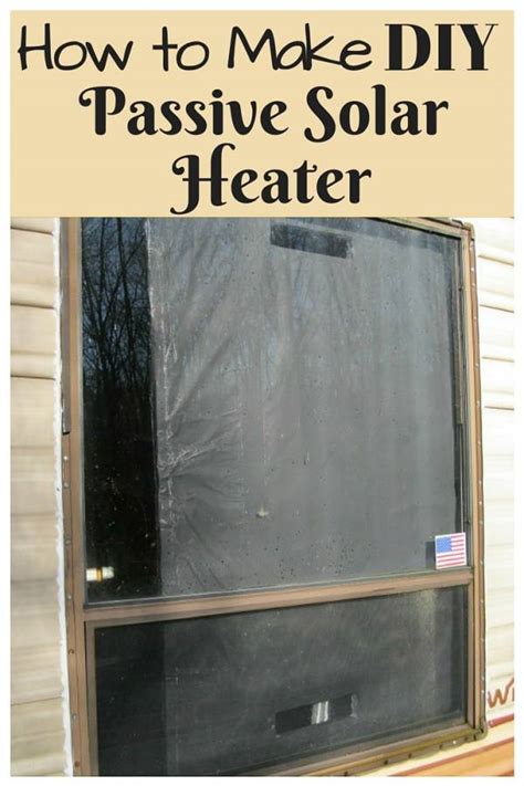 How To Make Diy Passive Solar Heater The Budget Diet