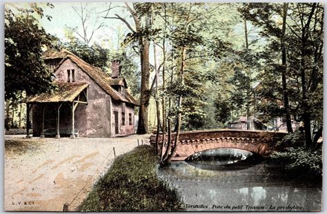 Versailles Parc Du Petit Trianon Le Presbytere Bridge Antique Building