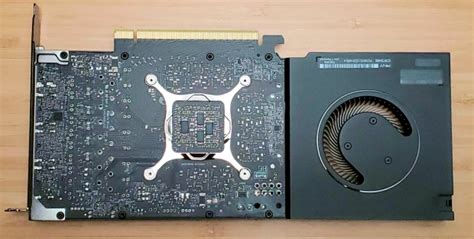 NVIDIA RTX A4000 workstation GPU teardown, with blower-style cooler