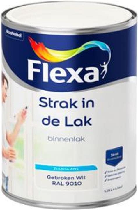 Flexa Strak in de Lak Watergedragen Zijdeglans crème wit RAL 9001