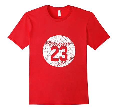 Baseball Jersey Number 23 T Shirt Distressed Look-4LVS – 4loveshirt