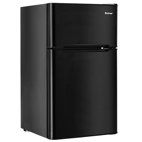 Costway • 32 Cu Ft Compact Stainless Steel Refrigerator Black • American Home Massager And