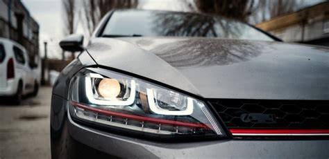 Prednji Farovi D Led Drl Flowing Migavci Gti Dizajn Vw Golf Mk