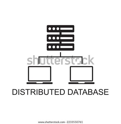 distributed  icon technology icon stock vector royalty
