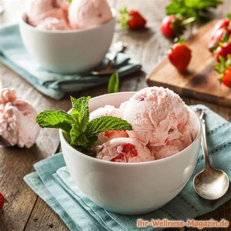 Low Carb Erdbeer Sahne Eis Selber Machen Gesundes Eis Rezept