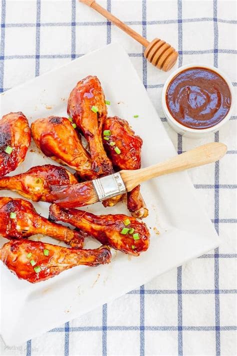 Oven Baked Honey Bbq Chicken Drumsticks Plating Pixels