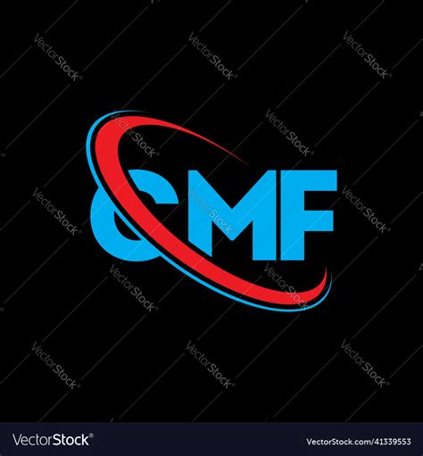 Cmf logo letter design Royalty Free Vector Image