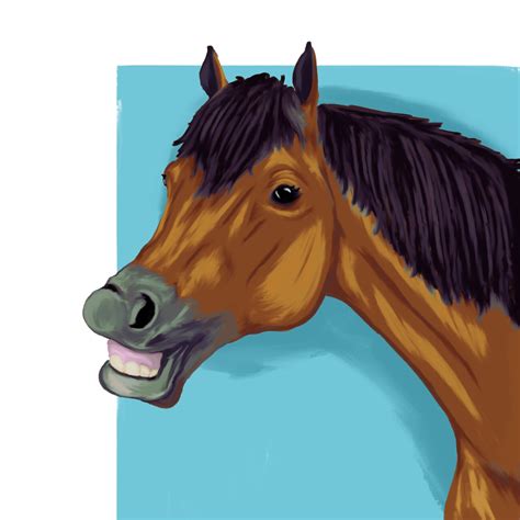 Wall Art Print | Smiling horse | UKposters