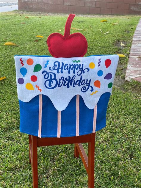 Happy Birthday Chair Cover Etsy