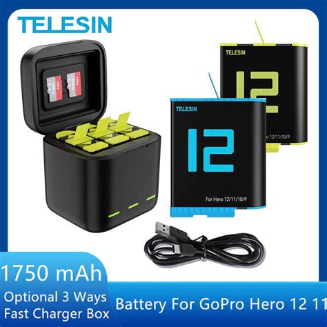 Telesin Mah Batery For Gopro Hero Ways Fast Charger