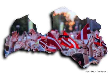 Banderas De Letonia En El Mapa De Letonia Photo Maps Flags Photos