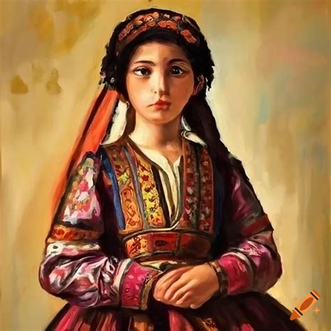 Armenian Girl In Traditional Clothes Inspired By Degas On Craiyon