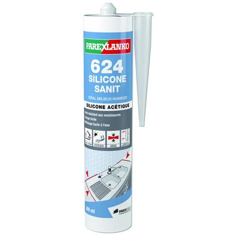 Mastic 624 SANITAIRE Silicone Translucide Cartouche 300ml Samse Fr