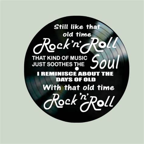 Bob Seger Song Lyrics Old Time Rock N Roll Vinyl Record