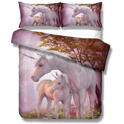 Ensemble Housse De Couette X Cm Licorne R Ve Impression Avec