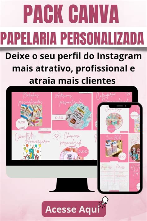 Deixe O Seu Feed Organizado No Instagram Com O Pack Canva Papelaria