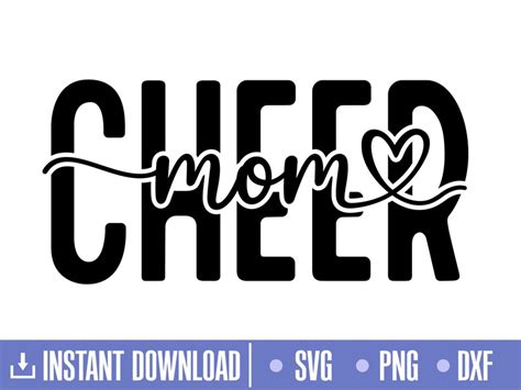 Cheer Mom Svg Cheer Png Svg Dxf Cut Files For Cricut And Silhouette Instant Download