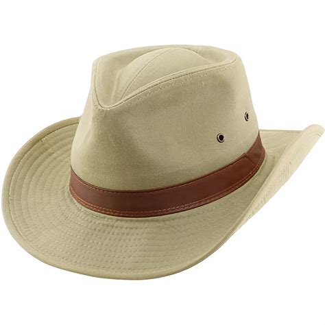 Dorfman Pacific Mens Twill Outback Hat Academy