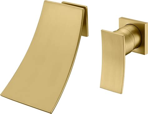 Buy Sumerain Bathroom Waterfall Wall Mount Tub Faucet Set Brushed Gold Finish Bathtub Filler