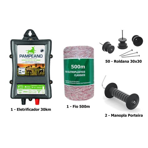 Kit Eletrificador Rural Cerca Eletrica Gado Boi Caes 500m Shopee Brasil