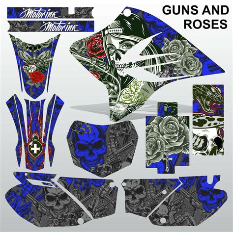 Yamaha Ttr 230 2005 2020 Guns And Roses Motocross Racing Decals Set Mx Motorink