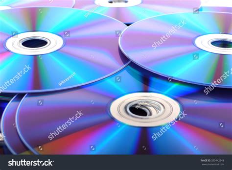 Closeup Stack Compact Disc Cd Dvd Stock Photo 353442548 Shutterstock