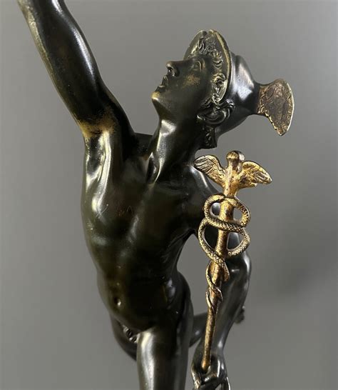 Proantic After Jean De Bologne Mercury Sculpture In Bronze From The